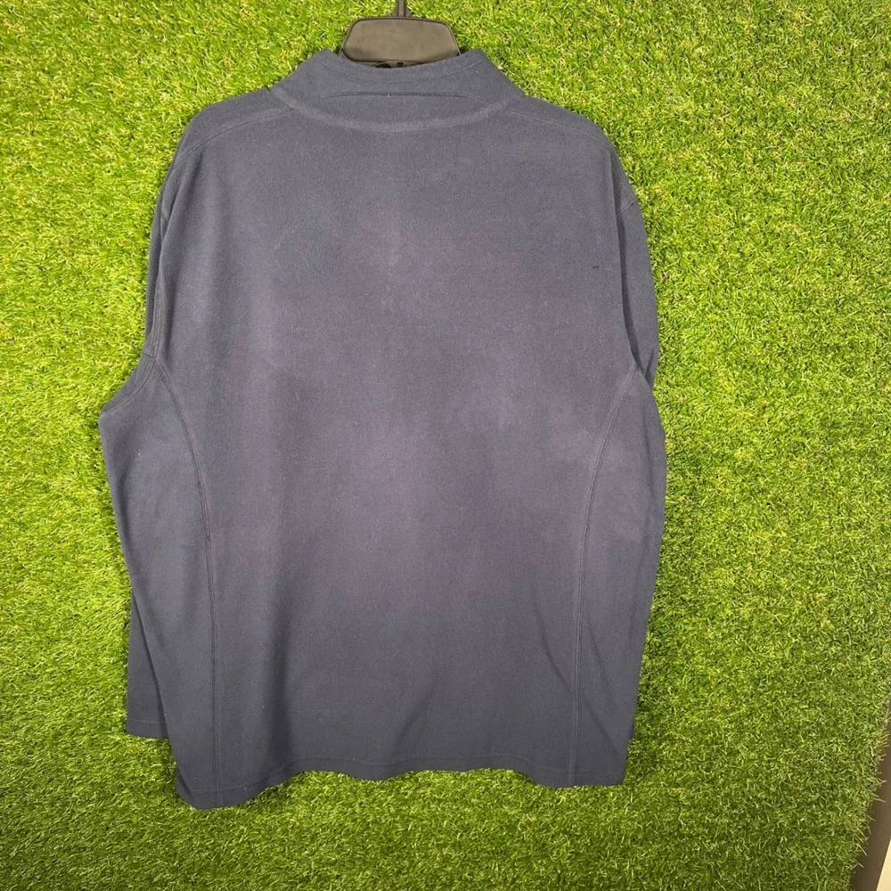 Columbia Mens XL Navy Blue‎ Fleece Quarter Zip Pullover Mock Neck Sweater